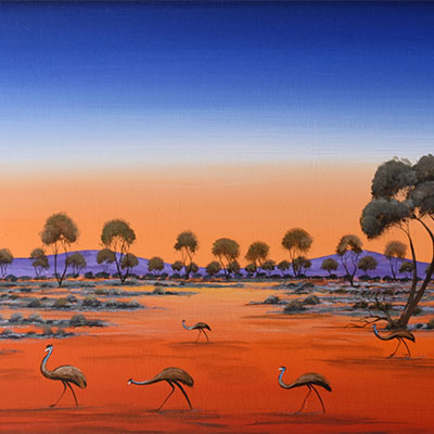 Emus In The Bush